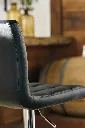 Ashley Bellatier Tall UPH Swivel Barstool - Black/Chrome Finish