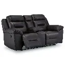Ashley Beaman Peak DBL Rec Loveseat w/Console - Storm
