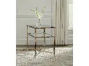 Ashley Cloverty Rectangular Cocktail Table - Aged Gold Finish