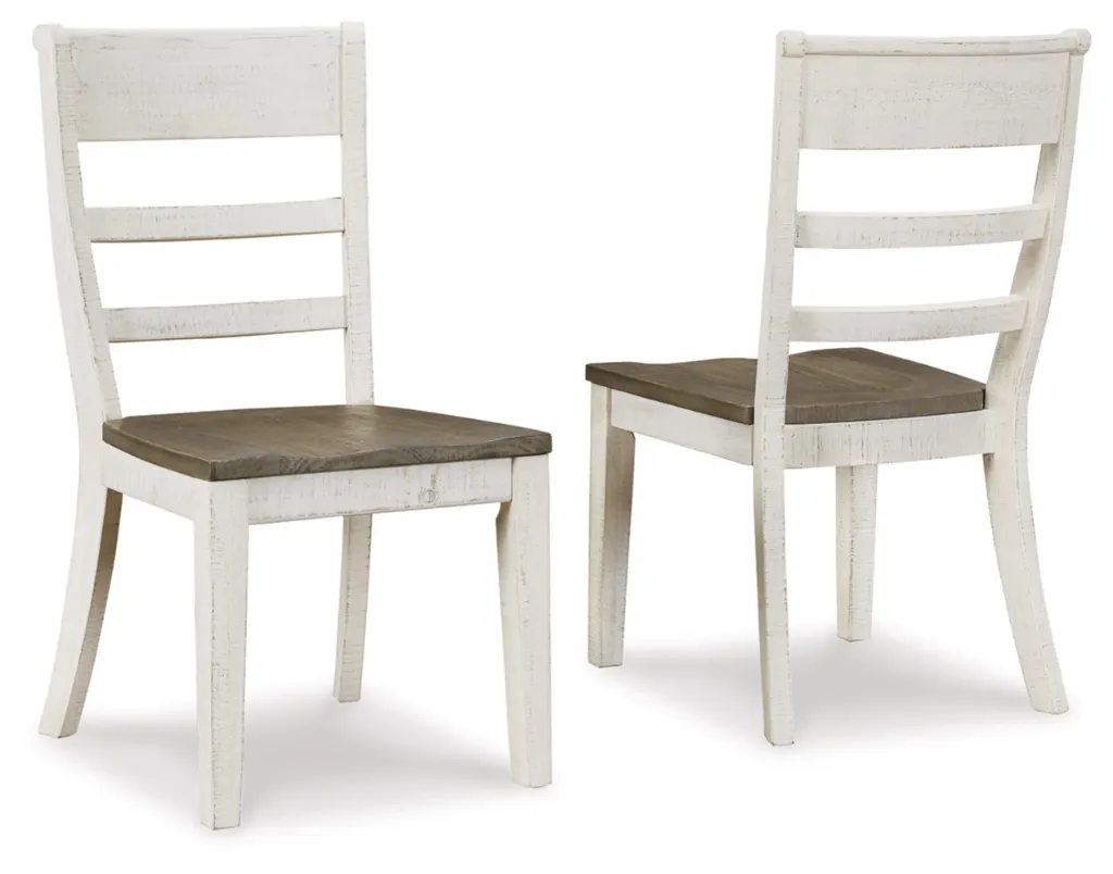 Ashley Havalance Dining Room Side Chair (2/Cn) - Gray/White