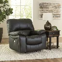 Ashley Leesworth Leather Power Recliner - Storm
