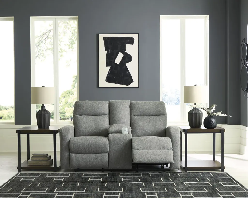 Ashley Moreau Place Reclining Sofa - Sterling