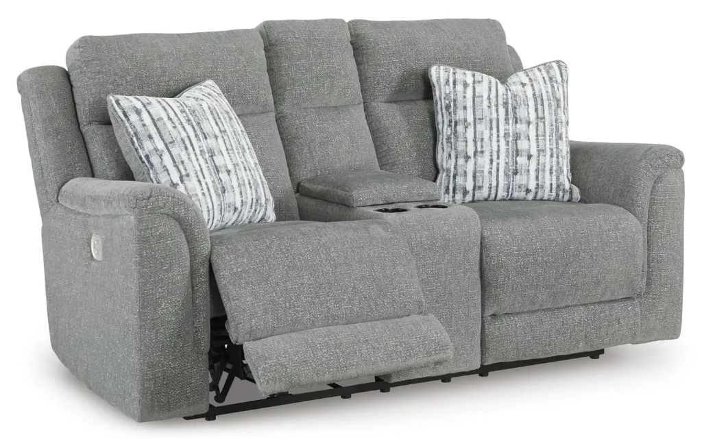 Ashley Overflow Next-Gen Nuvella™ Performance Fabric Dual Power Reclining Sofa