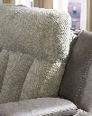Ashley Stately Check Dual Power Reclining Loveseat with Console