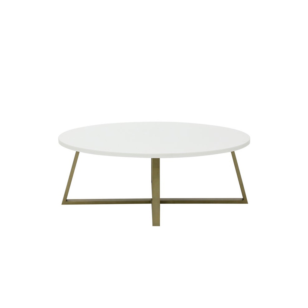 Jayler Coffee Table -Gold Steel Leg/Top Synthetic Stone