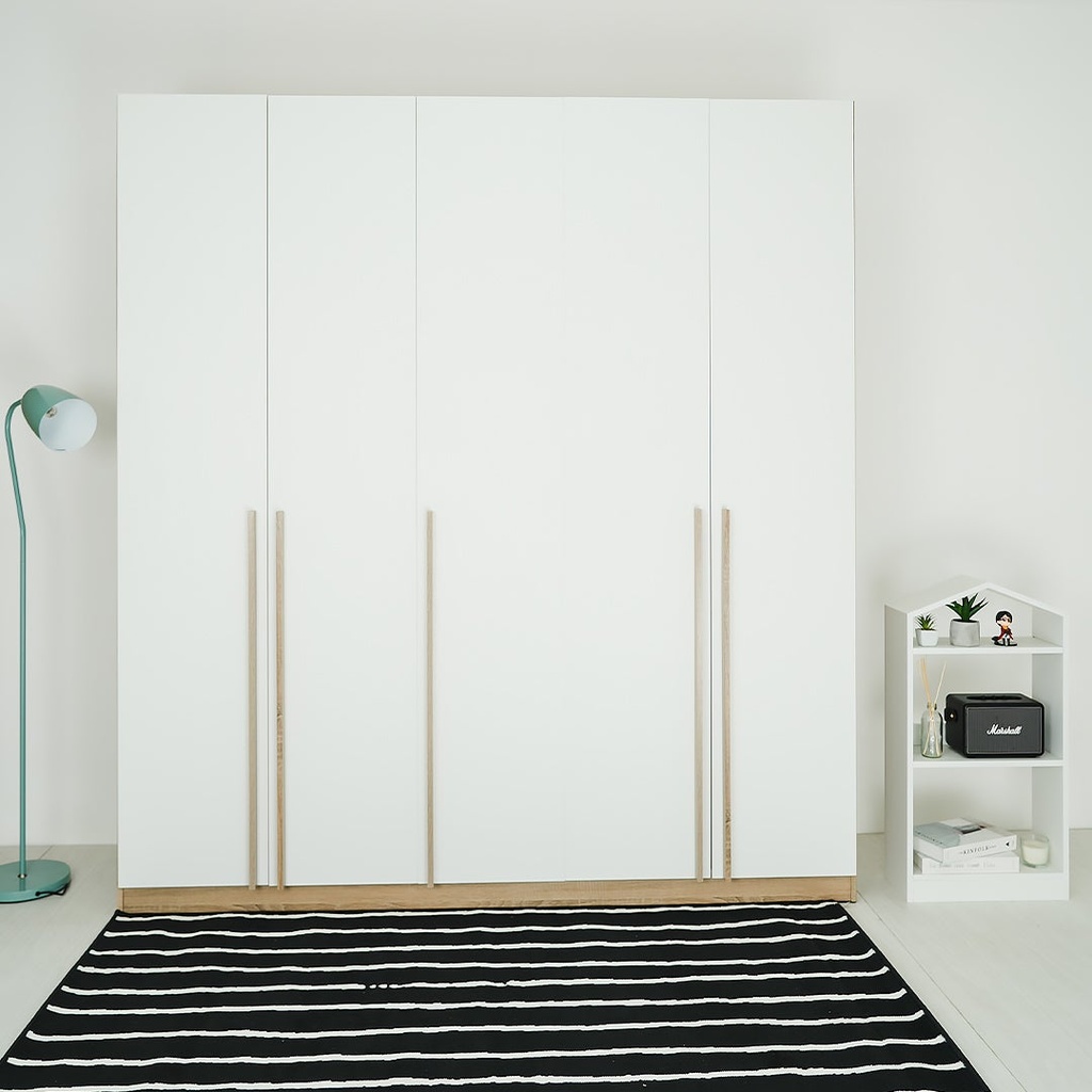 Remus - F Wardrobe WO200 - Solid Oak/White