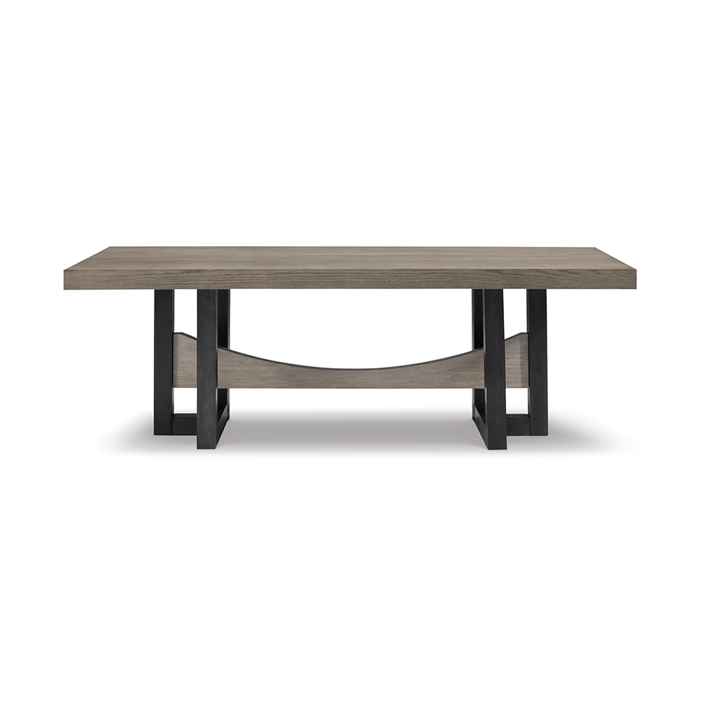 [D989-25] Ashley Foyland - Rectangular Dining Room Table - Black/Brown