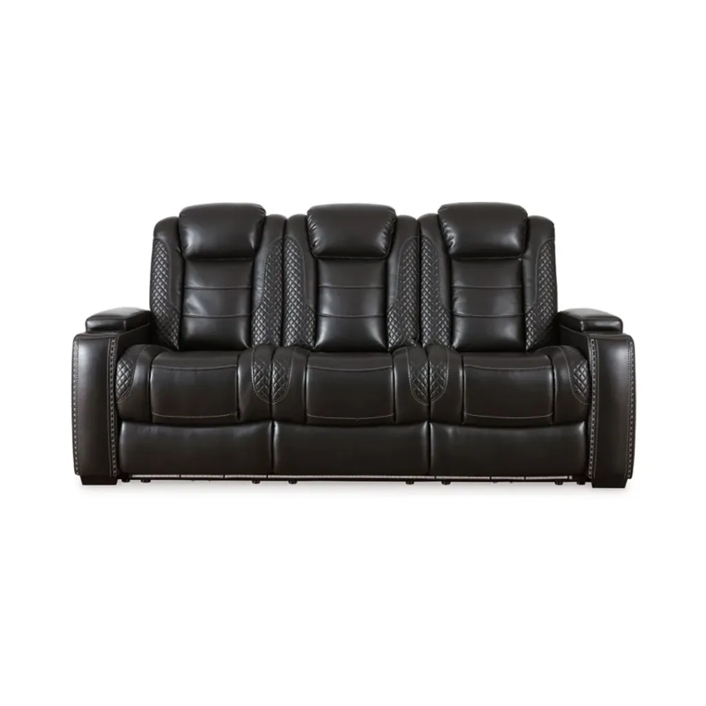 [3700315] Ashley Party Time Power Reclining Sofa with ADJ Headrest - Midnight