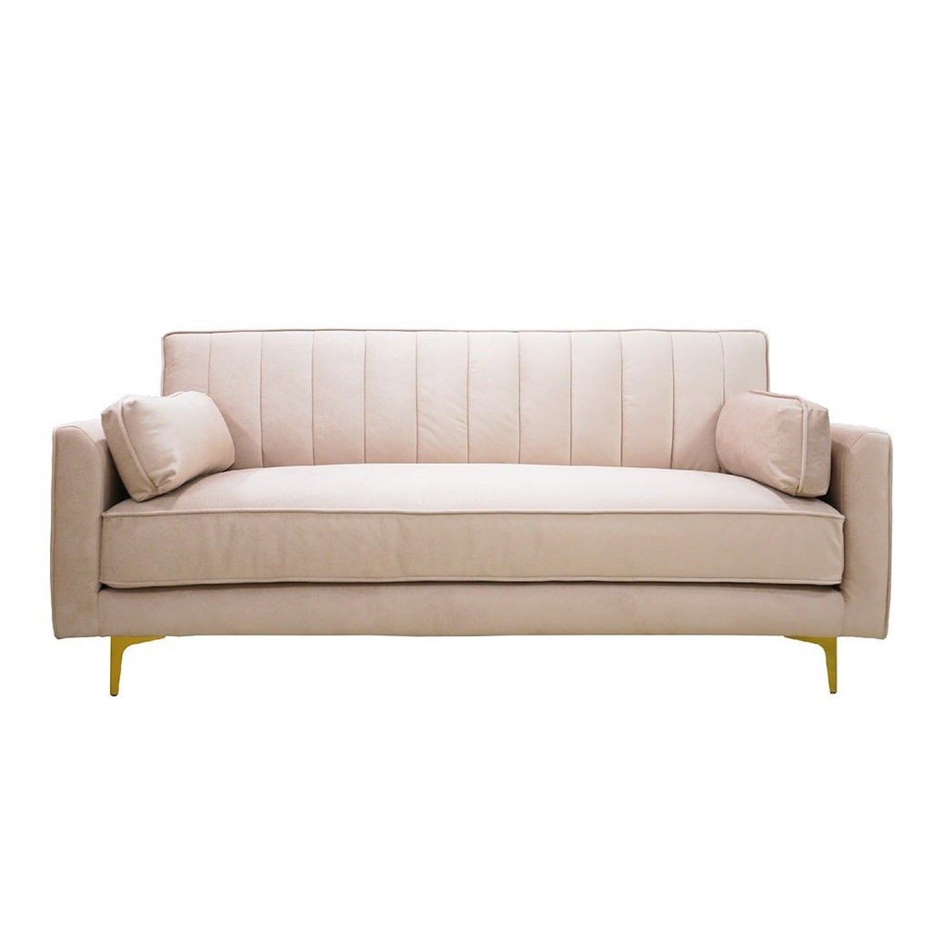 [19209678] Alyssa Sofa 3 Seater-Pink Velvet