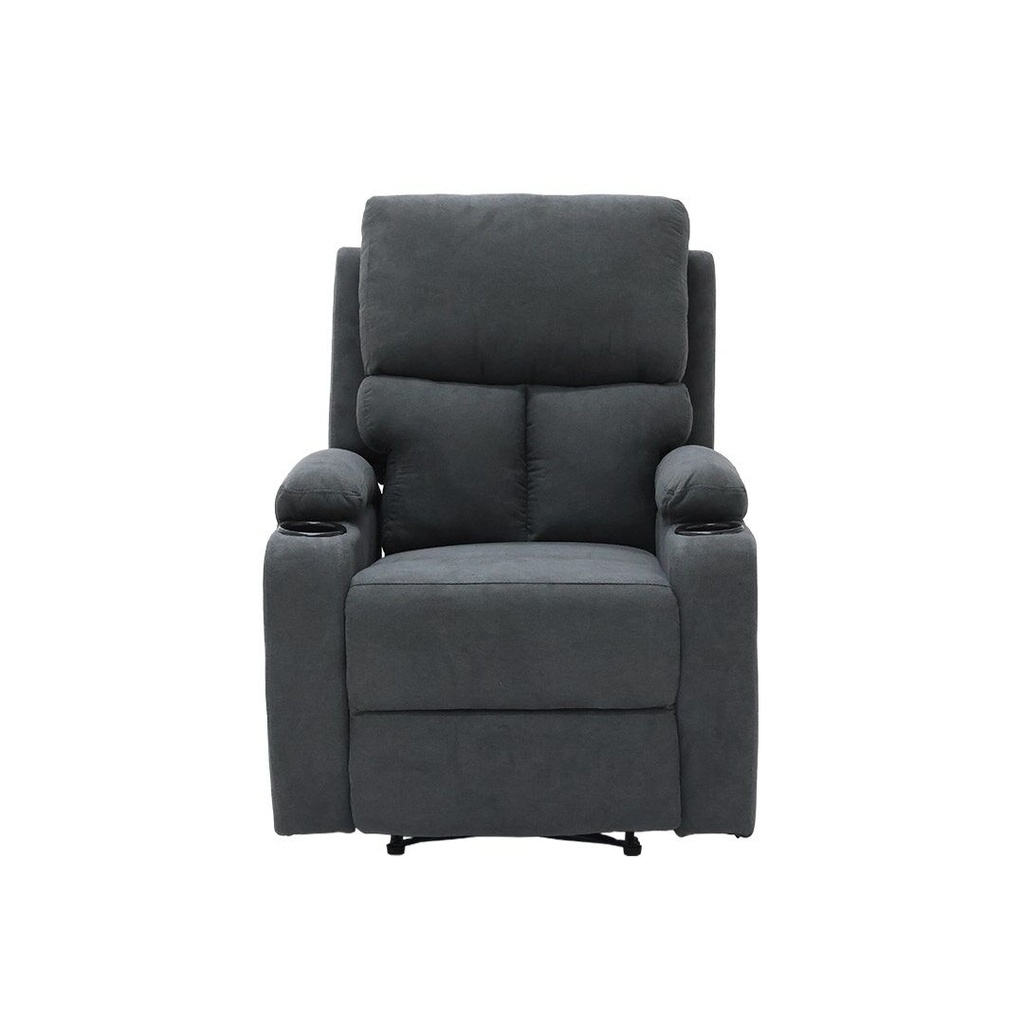 Darleen Sofa Recliner - Dark Grey Fabric/1RE