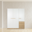 Hanz Wardrobe WO150-Solid Oak/White