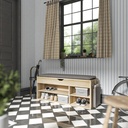 KC-Play Link Warm Shoe Cabinet SH120-Lindberg Oak/Grey Cushion