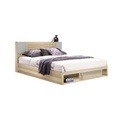 Monteo Bed 5ft - BW5 - Natural Oak - Denim