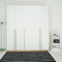 Remus - F Wardrobe WO200 - Solid Oak/White