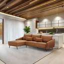 Syrup Sofa - Left Corner - Brown Leather