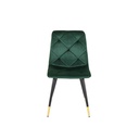 Tarish-B Dining Chair - Gold Black Leg - Green Velvet