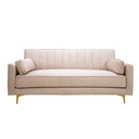 Alyssa Sofa 3 Seater-Pink Velvet