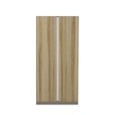 Blox Wardrobe WO100-60-210/OP-C/Door DE01- Clinen/Lindberg Oak