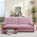 Corte Sofa Bed 2Seater - Black Leg/Pink Fabric